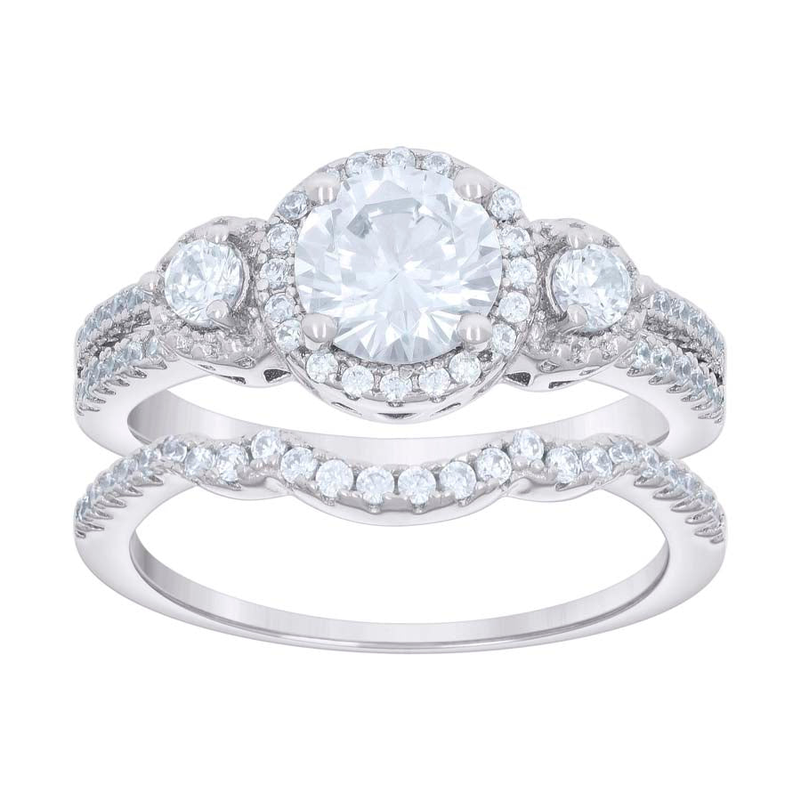 925 Sterling Silver Cz Ring S6-S10