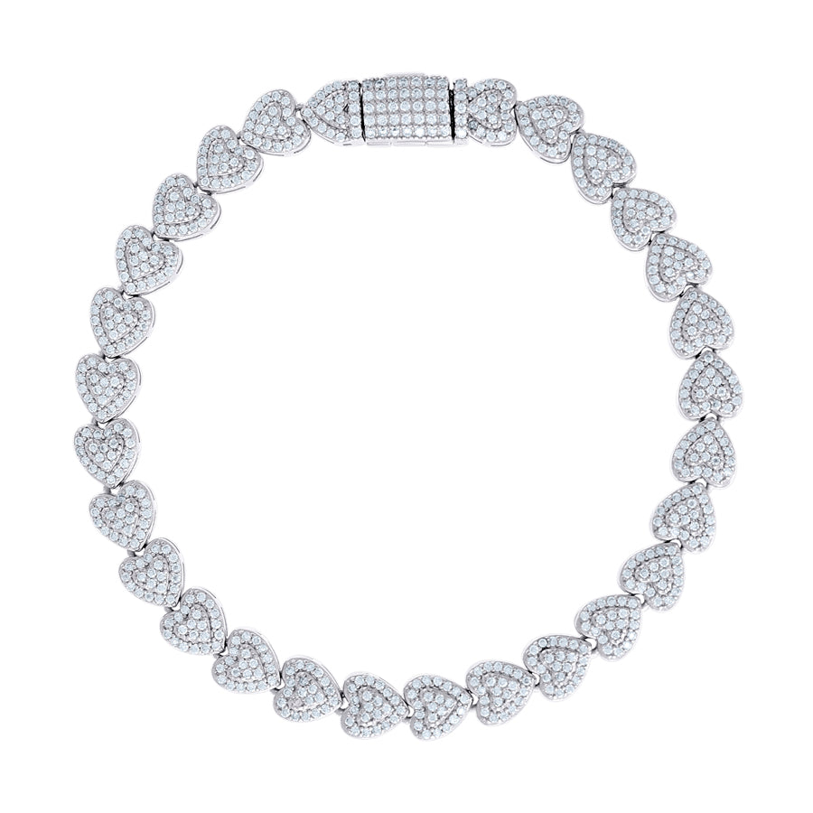 925 Sterling Silver Moissanite Necklace 7mm