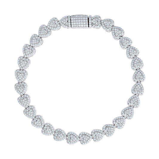 925 Sterling Silver Moissanite Necklace 7mm