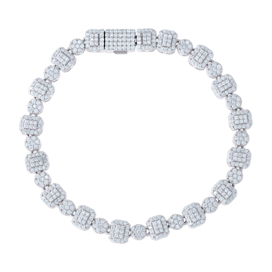 925 Sterling Silver 2.89Ctw Moissanite Necklace 6m