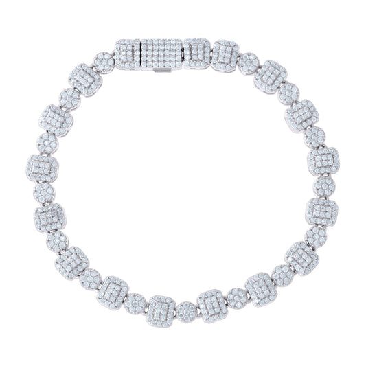 925 Sterling Silver 2.89Ctw Moissanite Necklace 6m
