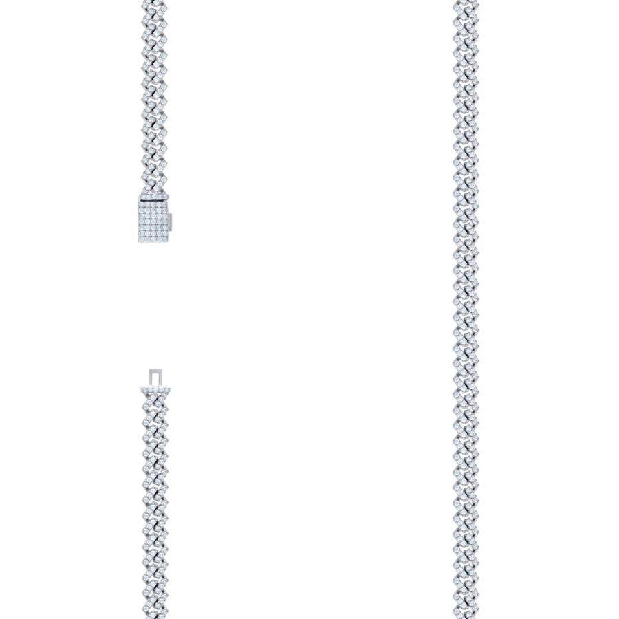 925 Sterling Silver  Moissanite Necklace 5mm