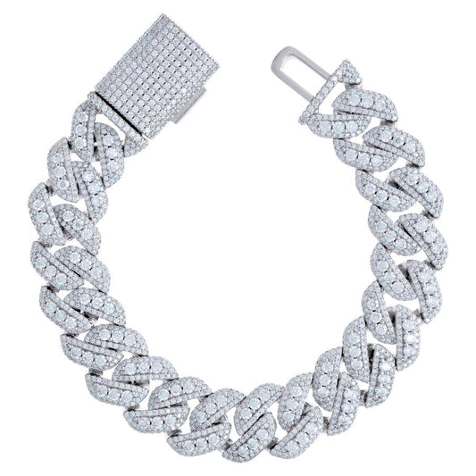 925 Sterling Silver Moissanite Necklace 18mm