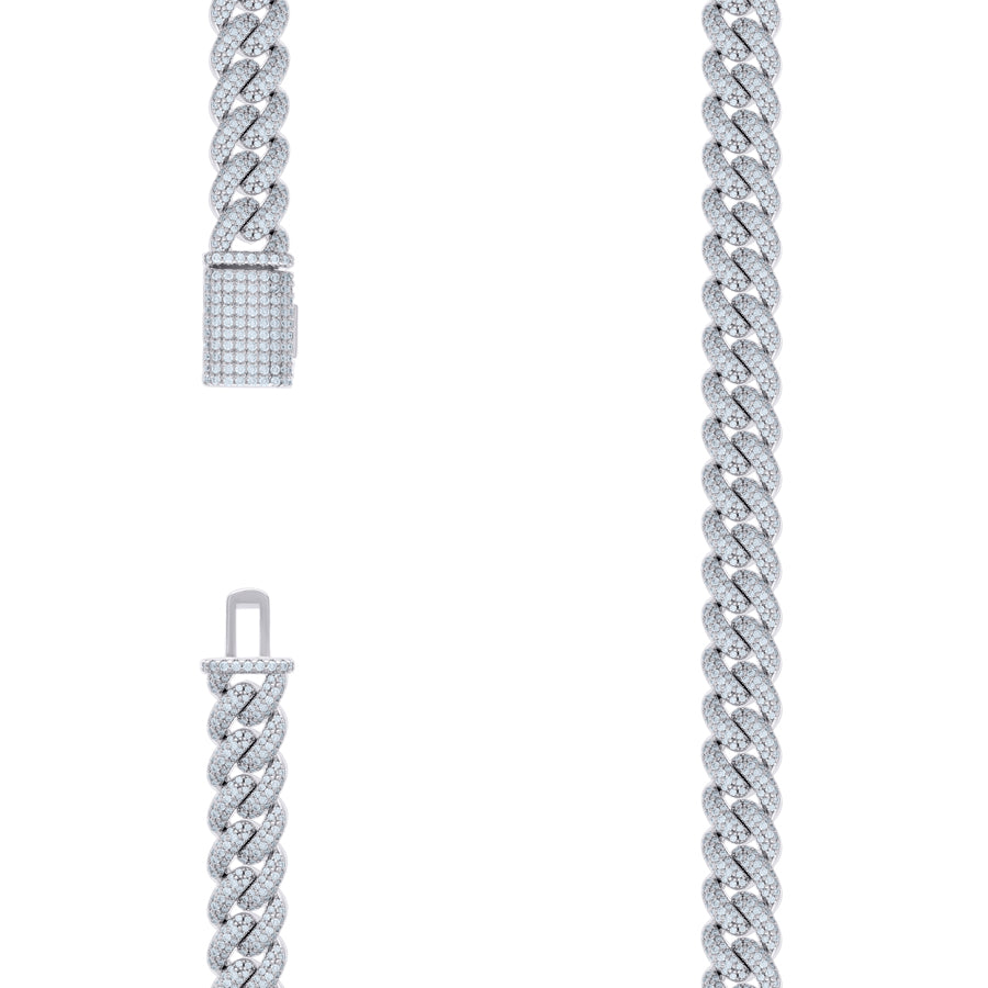 925 Sterling Silver Moissanite Necklace 10mm