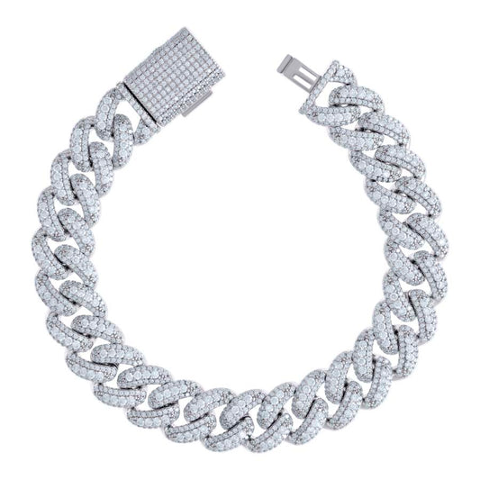 925 Sterling Silver Moissanite Necklace 12mm