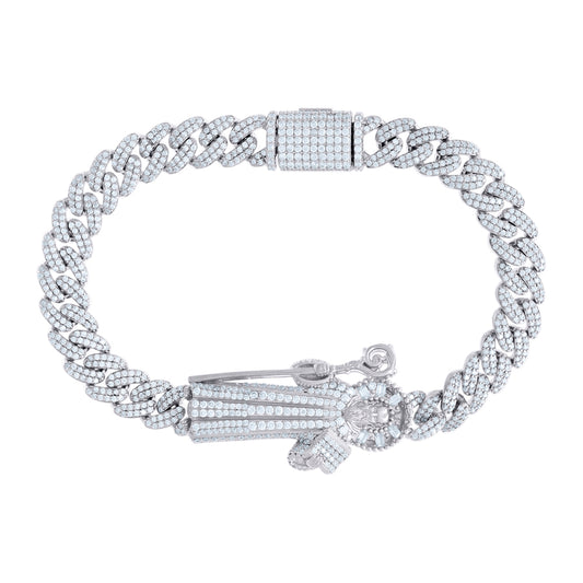 925 Sterling Silver R:5.85Ctw, B:0.45Ctw Moissanit