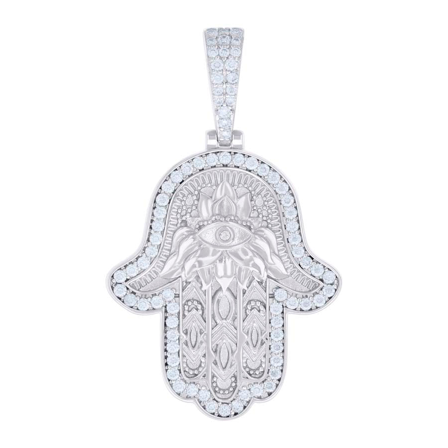 925 Silver Pendant Moissanite Ct R:1.38