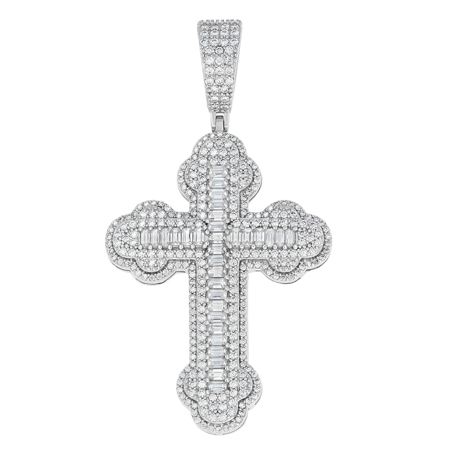 925 Silver Pendant 45mm Moissanite Ctw R:2.1 , B:1.69