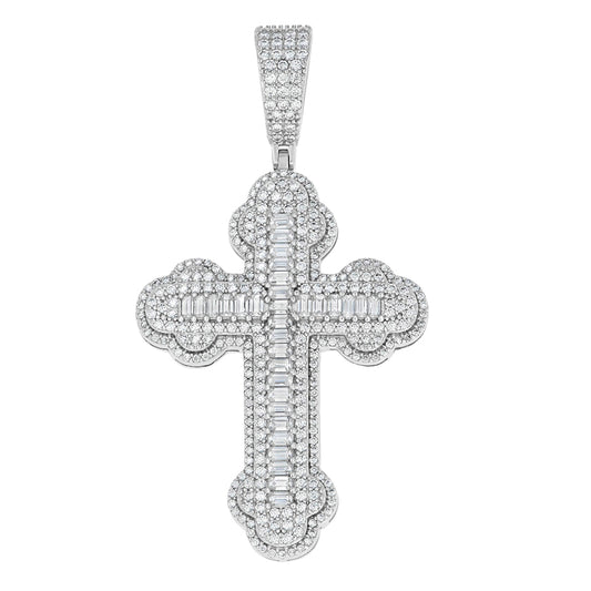 925 Silver Pendant 45mm Moissanite Ctw R:2.1 , B:1.69