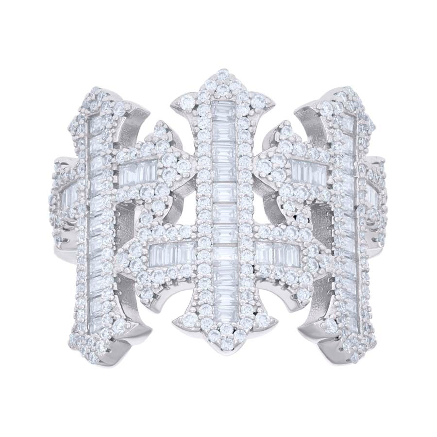 925 Silver Ring S9-S12 Moissanite Ct R:1.31 , B:1