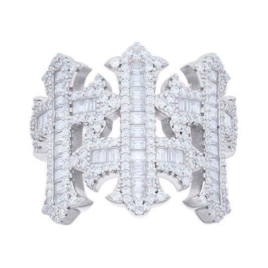 925 Silver Ring S9-S12 Moissanite Ct R:1.31 , B:1