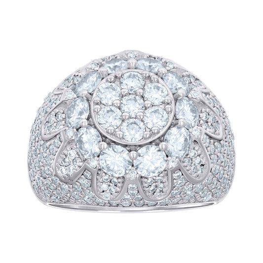 925 Sterling Silver Mens 6.52ct Moissanite Fashion Ring