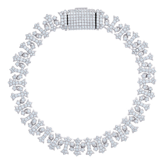 925 Sterling Silver Cz Bracelet 10mm-7"