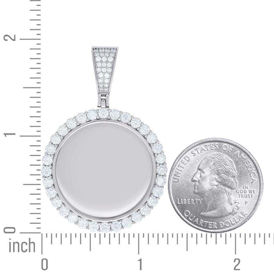 925 Sterling Silver Moissanite Pendant