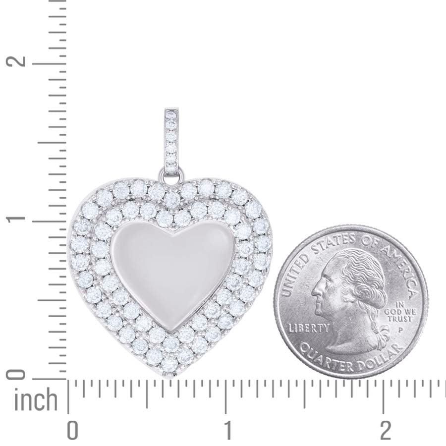 925 Sterling Silver Moissanite Pendant
