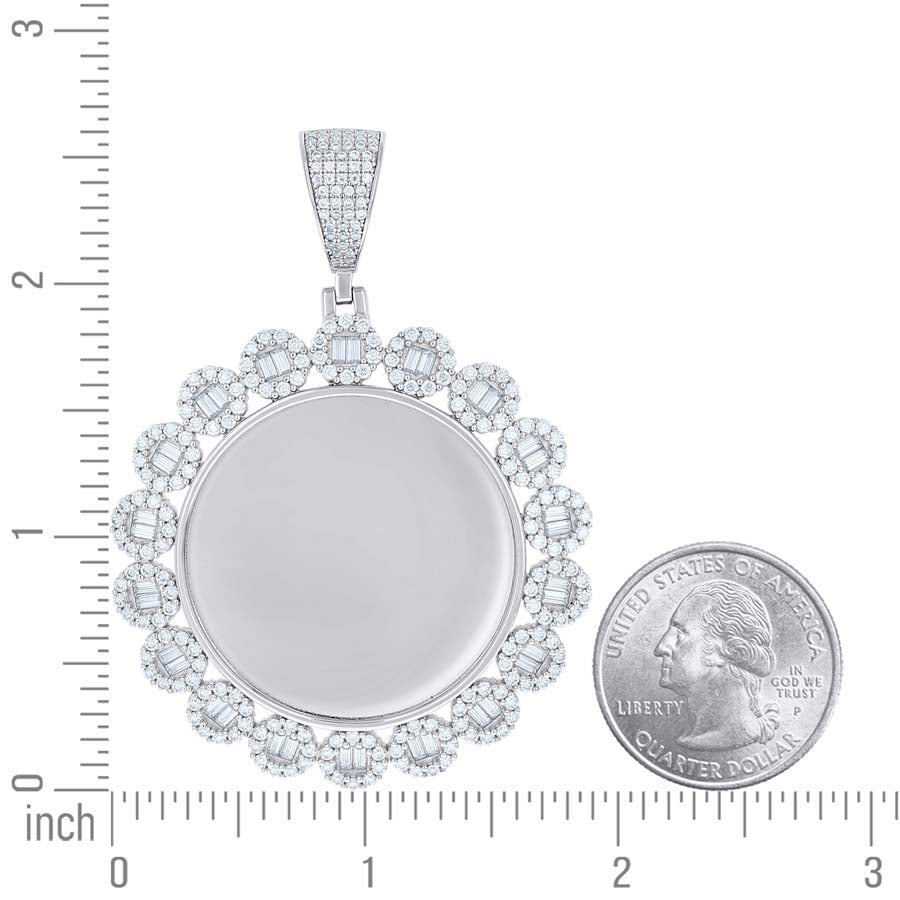 925 Sterling Silver Moissanite Pendant