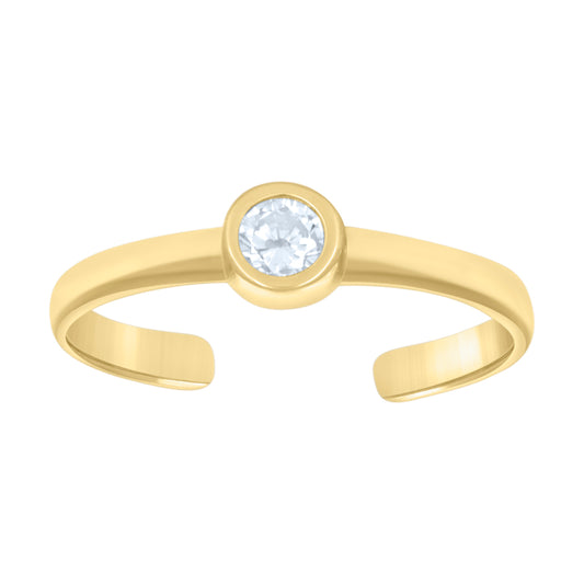 10Kt Gold Cz Toe Ring
