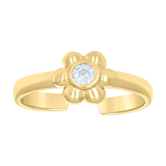 10Kt Gold Cz Toe Ring