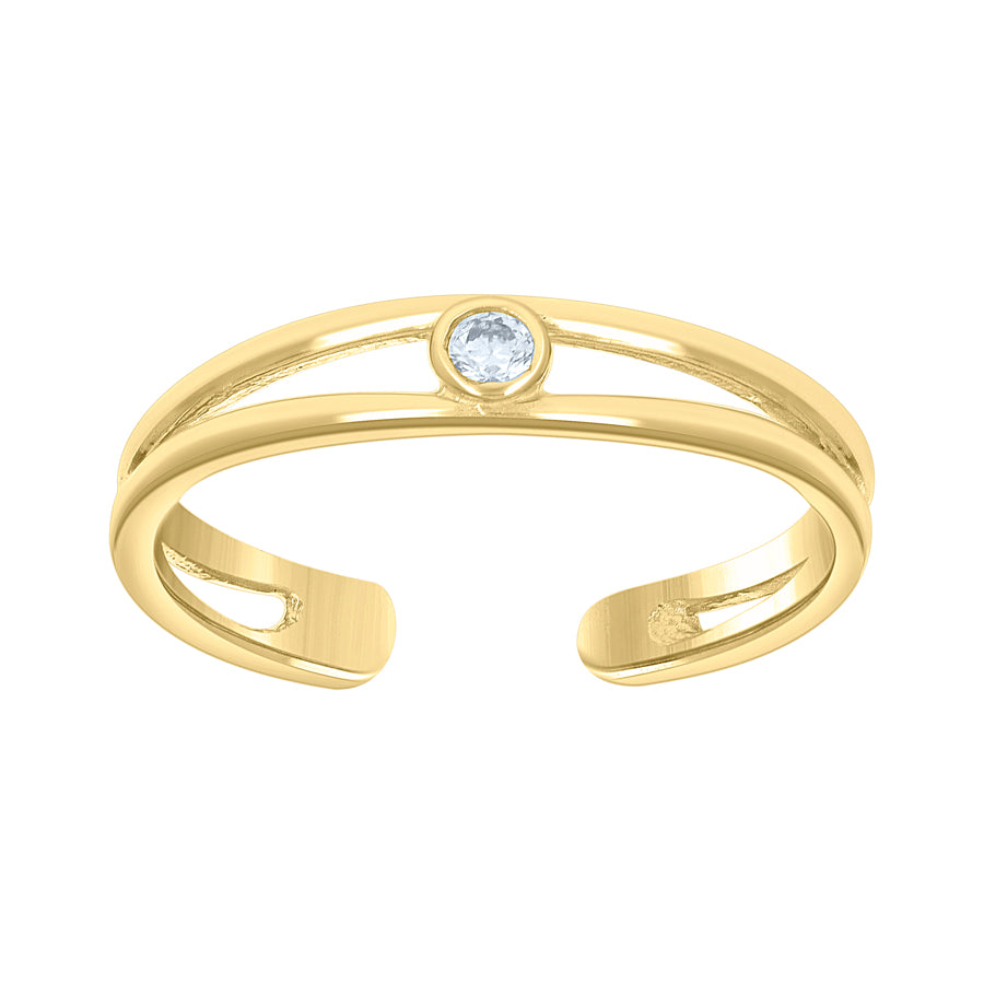 10Kt Gold Cz Toe Ring