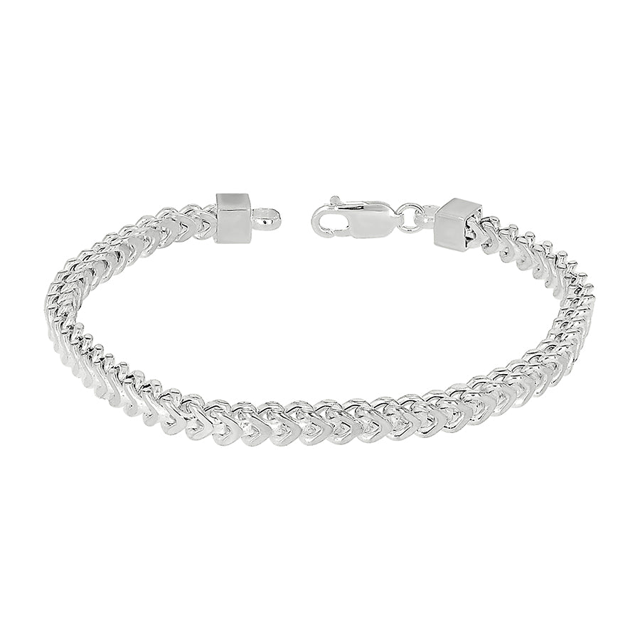 925 Sterling Silver Hollow Franco Chain Silver 120 4.2mm