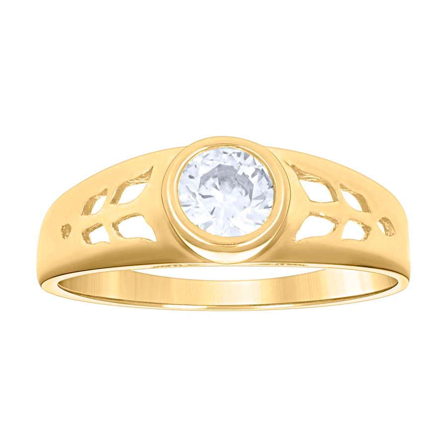 14Kt Gold Cz Baby Ring