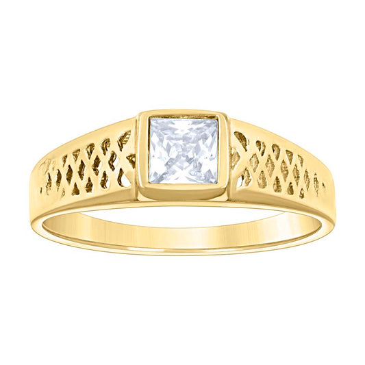 14Kt Gold Cz Baby Ring
