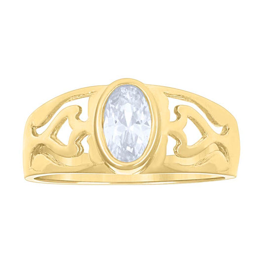 14Kt Gold Cz Baby Ring