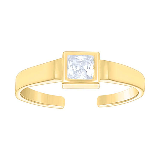 14Kt Gold Cz Toe Ring