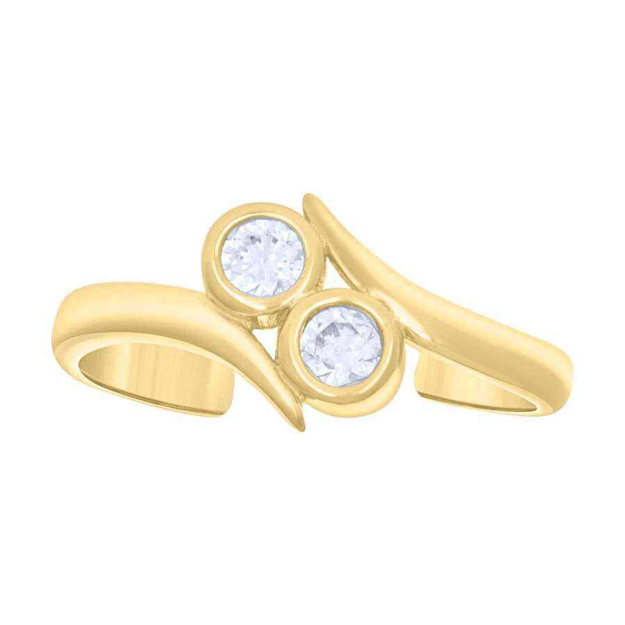 14Kt Gold Cz Toe Ring
