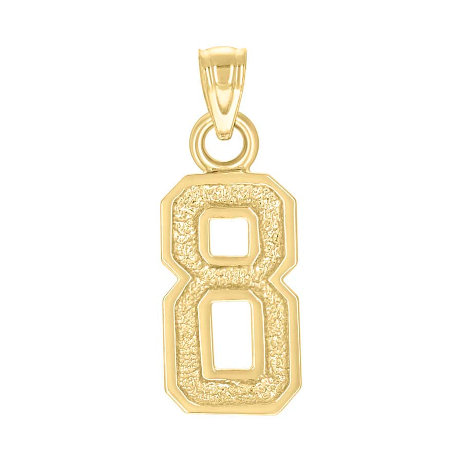 14Kt Gold Pendant Number "8"