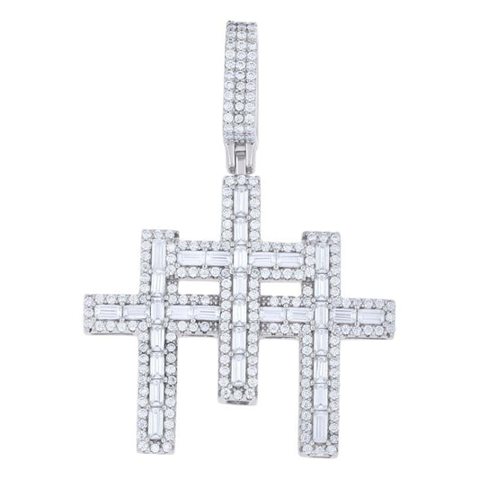 925 Sterling Silver Moissanite Pendant