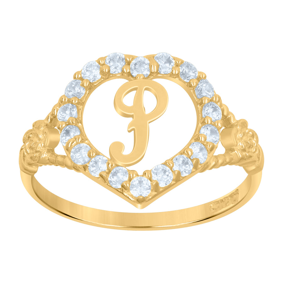 10Kt Initial Ring