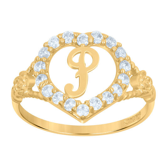 10Kt Initial Ring