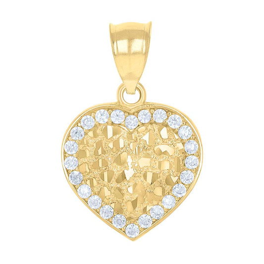 10Kt Gold Cz Pendant
