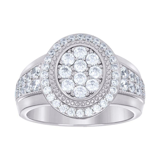 925 Sterling Silver Cz Ring S9-S11