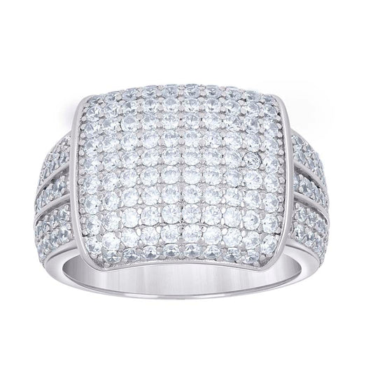 925 Sterling Silver Cz Ring S9-S11
