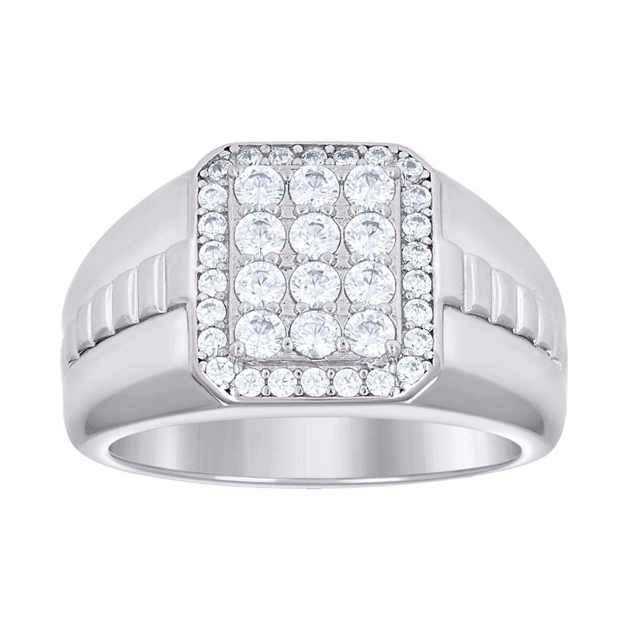 925 Sterling Silver Cz Ring S9-S11