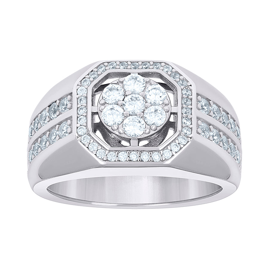 925 Sterling Silver Cz Ring S10-S12