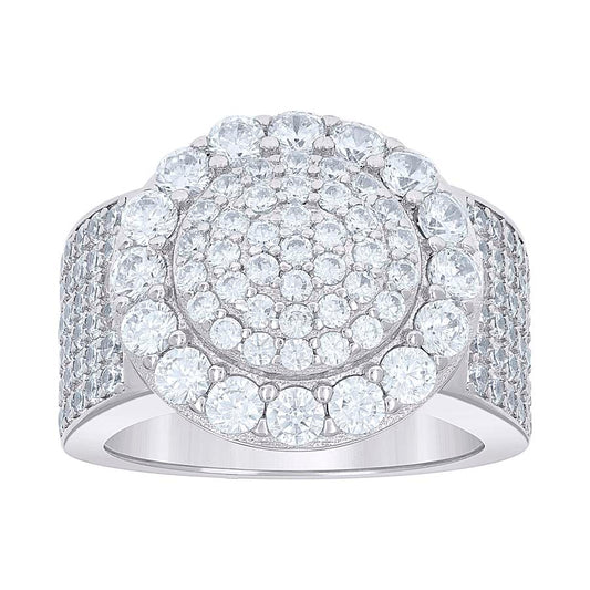 925 Sterling Silver Cz Ring S10-S12