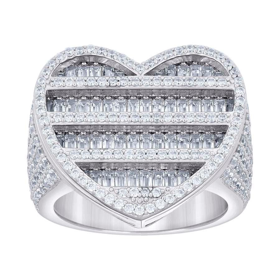 925 Sterling Silver Cz Ring S10-S12
