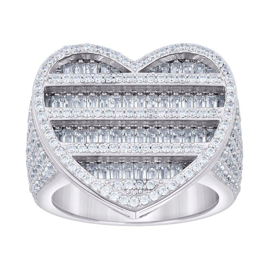 925 Sterling Silver Cz Ring S10-S12