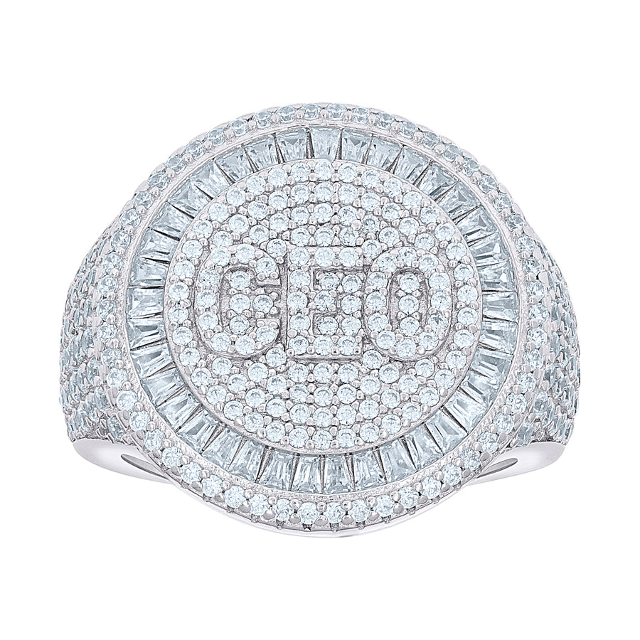 925 Sterling Silver Cz Ring S10-S12