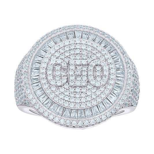 925 Sterling Silver Cz Ring S10-S12