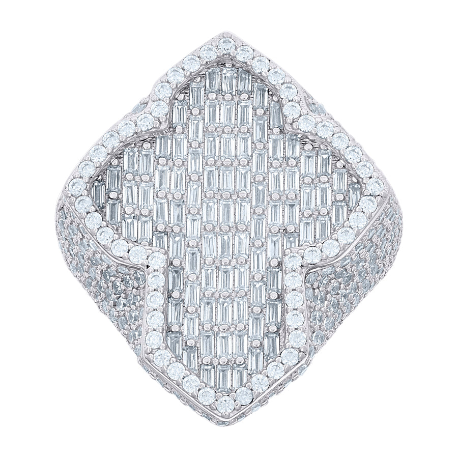 925 Sterling Silver Cz Ring S10-S12