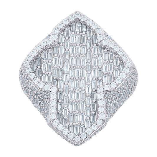 925 Sterling Silver Cz Ring S10-S12