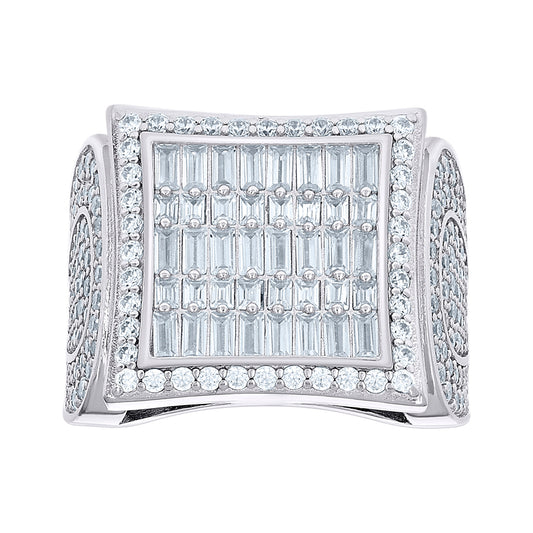 925 Sterling Silver Cz Ring S10-S12