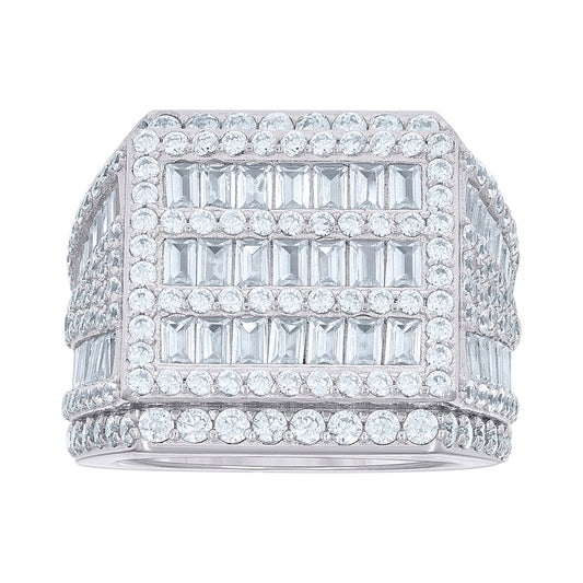 925 Sterling Silver Cz Ring S10-S12