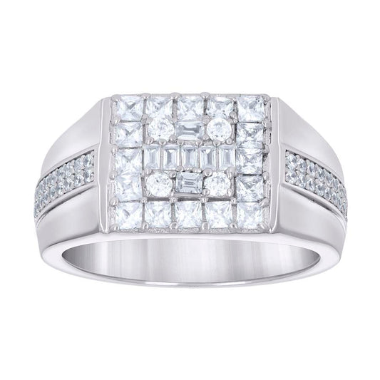 925 Sterling Silver Cz Ring S9-S11