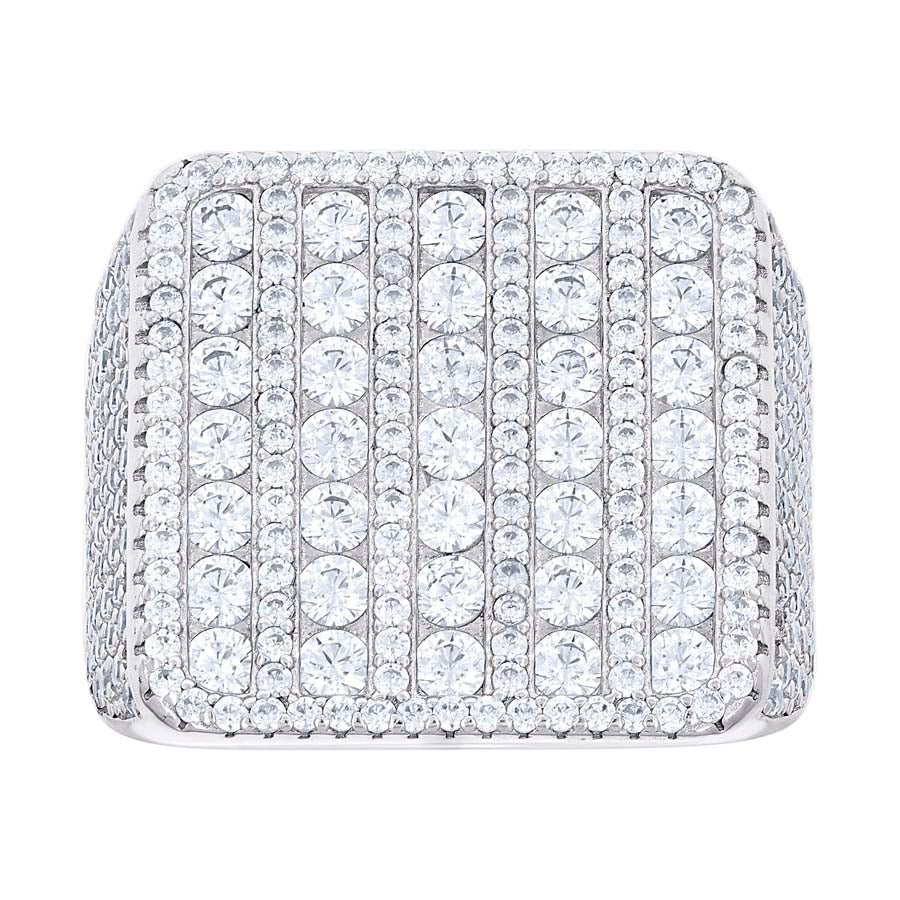 925 Sterling Silver Cz Ring S10-S12