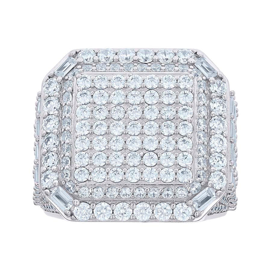 925 Sterling Silver Cz Ring S10-S12
